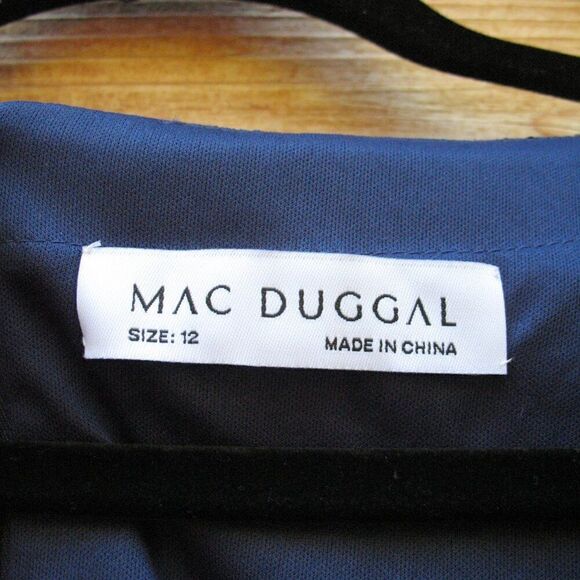 Mac Duggal 12412 Womens LONG SLEEVE RUCHED SEQUINED V-NECK GOWN Dress - Picture 13 of 15